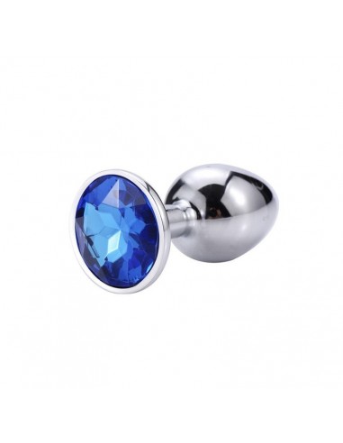 Power Escorts - BR138 - Diamond King Starter 3-Pack - S, M, L - Silver/Dark Blue Stone - Zestawy Korków Analnych - 10