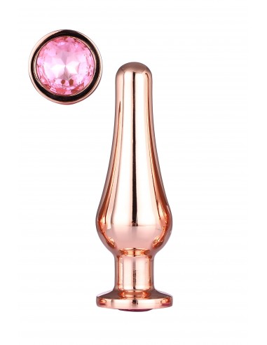 GLEAMING LOVE ROSE GOLD PLEASURE PLUG M  - Korki analne stalowe - 1