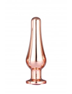 GLEAMING LOVE ROSE GOLD PLEASURE PLUG M  - Korki analne stalowe - 1 2