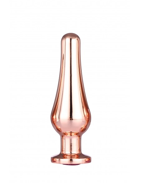 GLEAMING LOVE ROSE GOLD PLEASURE PLUG M  - Korki analne stalowe - 2
