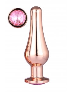 GLEAMING LOVE ROSE GOLD PLEASURE PLUG L  - Korki analne stalowe - 1