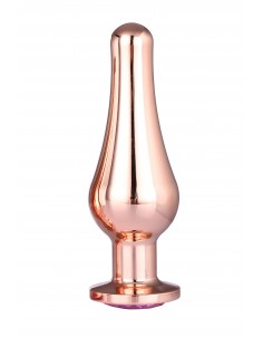 GLEAMING LOVE ROSE GOLD PLEASURE PLUG L  - Korki analne stalowe - 1 2