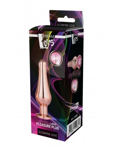 GLEAMING LOVE ROSE GOLD PLEASURE PLUG L  - Korki analne stalowe - 5