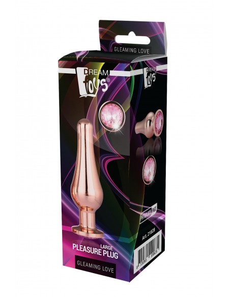GLEAMING LOVE ROSE GOLD PLEASURE PLUG L  - Korki analne stalowe - 5