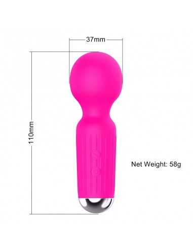 Stymulator-Rechargeable Mini Masager USB 20 Functions - Pink - Wibratory Magic Wand - 6