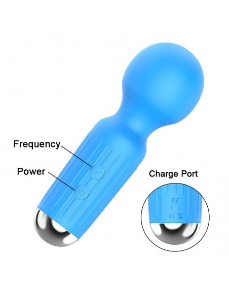 Stymulator-Rechargeable Mini Masager USB 20 Functions - Pink - Wibratory Magic Wand - 7