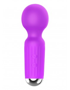 Stymulator-Rechargeable Mini Masager USB 20 Functions - Purple - Wibratory Magic Wand - 1
