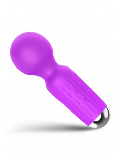 Stymulator-Rechargeable Mini Masager USB 20 Functions - Purple - Wibratory Magic Wand - 1 2