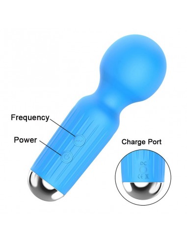 Stymulator-Rechargeable Mini Masager USB 20 Functions - Purple - Wibratory Magic Wand - 5