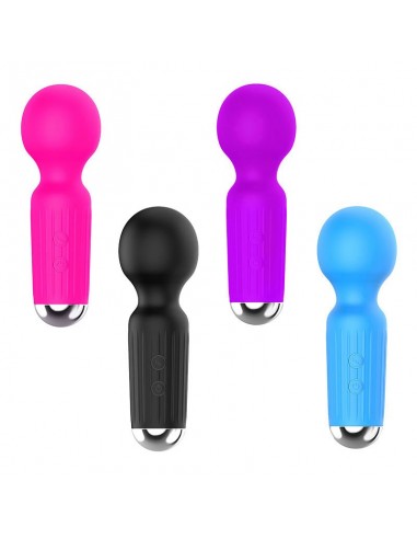 Stymulator-Rechargeable Mini Masager USB 20 Functions - Purple - Wibratory Magic Wand - 7