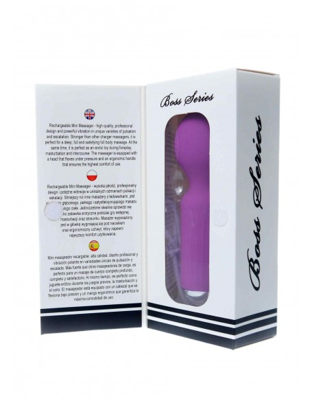 Stymulator-Rechargeable Mini Masager USB 20 Functions - Purple - Wibratory Magic Wand - 9