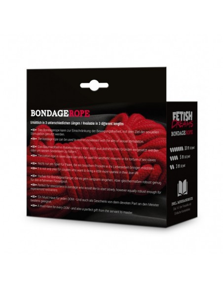Lina BDSM Fetish Dreams Bondage Rope 5 m Red  - Liny, sznury BDSM - 2