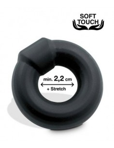 Pierścień na penisa Mr.Cock Diamond Silicone Cockring Black - Pierścienie erekcyjne niewibrujące - 1 2