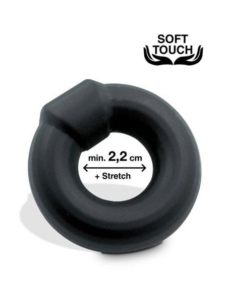 Pierścień na penisa Mr.Cock Diamond Silicone Cockring Black - Pierścienie erekcyjne niewibrujące - 2