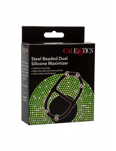 Beaded Dual Silicone Maximizer - Pierścienie erekcyjne niewibrujące - 2