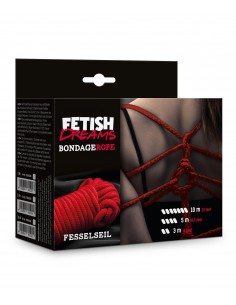 Lina BDSM Fetish Dreams Bondage Rope 10 m Red - Liny, sznury BDSM - 1