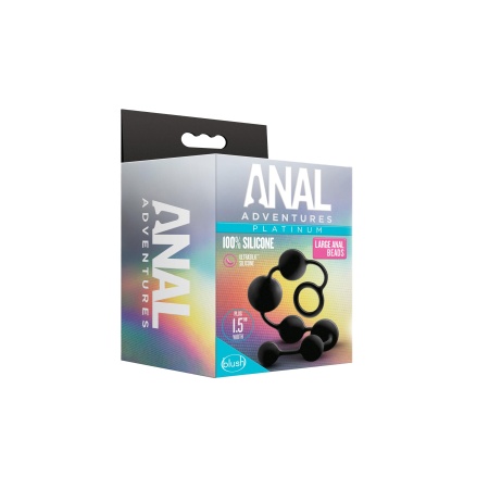 Koraliki analne Anal Adventures Large - silikon UltraSilk, kule do 3,8 cm, długość całkowita 40,6 cm - 6