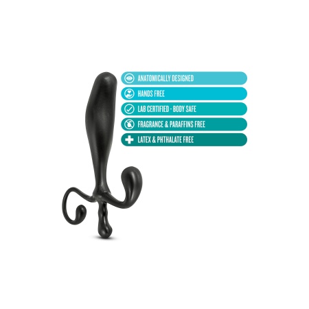 Stymulator prostaty Anal Adventures - profil zakrzywiony, utrzymanie bez użycia rąk, ABS, dł. 12,7 cm - 2