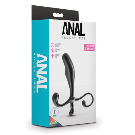 Stymulator prostaty Anal Adventures - profil zakrzywiony, utrzymanie bez użycia rąk, ABS, dł. 12,7 cm - 4