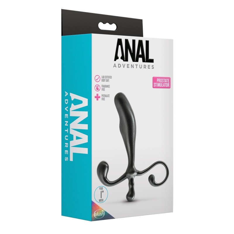 Stymulator prostaty Anal Adventures - profil zakrzywiony, utrzymanie bez użycia rąk, ABS, dł. 12,7 cm - 5