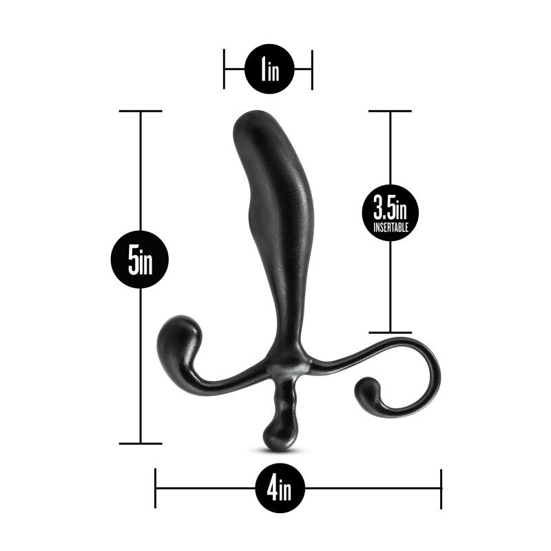 Stymulator prostaty Anal Adventures - profil zakrzywiony, utrzymanie bez użycia rąk, ABS, dł. 12,7 cm - 13
