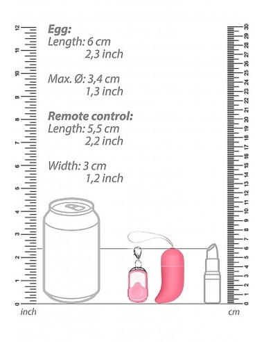 Średnie Jajeczko Wibrujące 10 Funkcji  - Pink - Wibratory Jajeczka - 3
