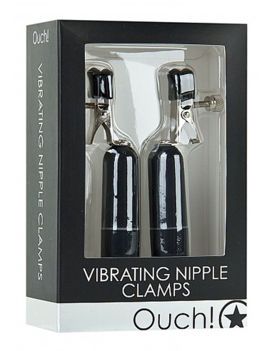 Vibrating Nipple Clamps - Black - Klamry i klipsy na sutki - 2