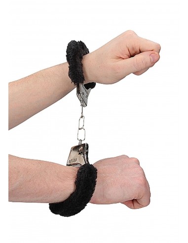 Furry Handcuffs - Black - Kajdanki erotyczne - 4