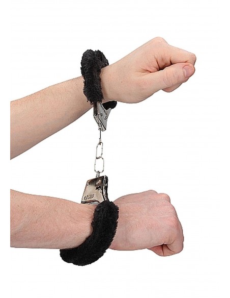 Furry Handcuffs - Black - Kajdanki erotyczne - 4