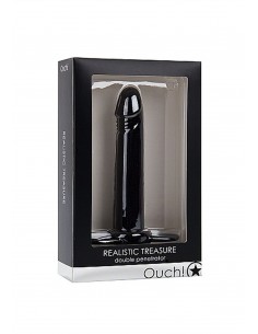 Realistic Treasure - Black - Strap-ony, dilda na pasku bez wibracji - 1 2