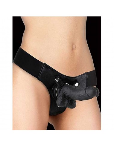 Realistic - 7 Inch - Strap-On - Black - Strap-ony, dilda na pasku bez wibracji - 1