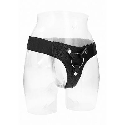 Uprząż do dildo Elastic Harness - elastyczne paski, regulacja, pierścień do 50 mm i stabilne mocowanie - 1
