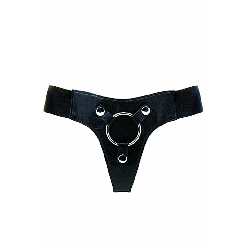 Uprząż do dildo Elastic Harness - elastyczne paski, regulacja, pierścień do 50 mm i stabilne mocowanie - 6