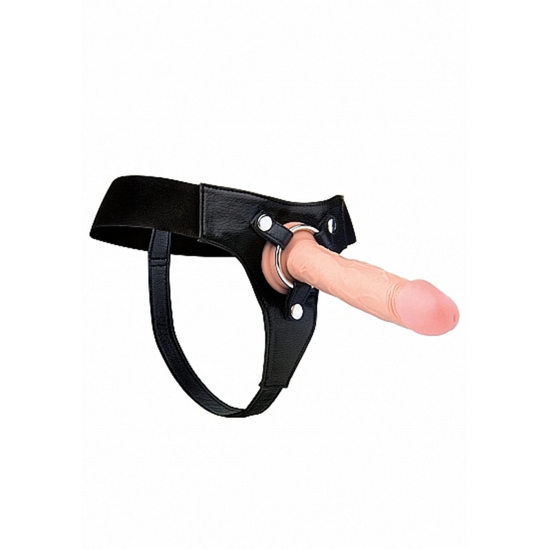 Uprząż do dildo Elastic Harness - elastyczne paski, regulacja, pierścień do 50 mm i stabilne mocowanie - 8