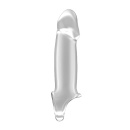 Nakładka na penisa No.33 Stretchy Penis Extension, przezroczysta, z pasem na jądra, +2,5 cm, dł. 15,2 cm - 2