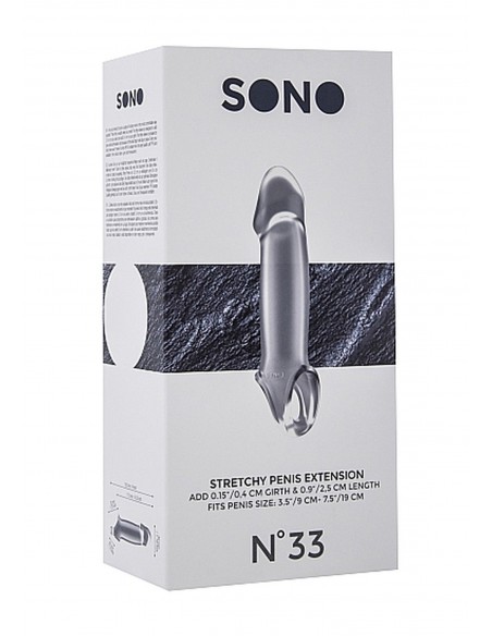 No.33 - Stretchy Penis Extension - Translucent - Przedłużki i nakładki na penisa - 3