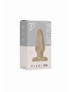 Butt Plug - Basic - 3 Inch - Glass - Korki analne szklane - 1 2