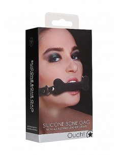Ouch! Bone Gag - Black - Kneble do ust - 1 2