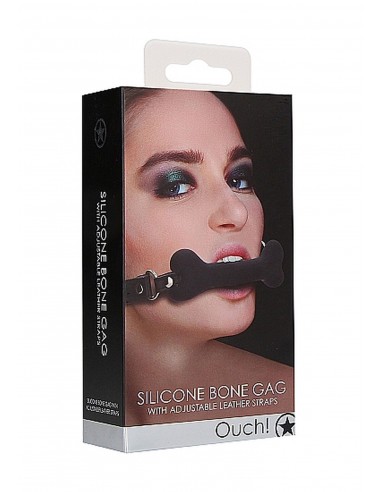 Ouch! Bone Gag - Black - Kneble do ust - 2