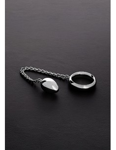 Pierścień na penisa Donut C-Ring Anal Egg (40/30Mm) With Chain - Pierścienie erekcyjne niewibrujące - 1