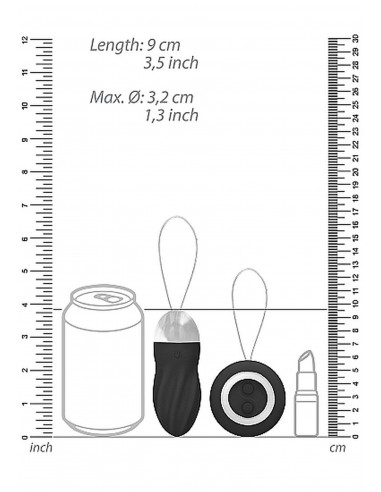 Wibrujące Jajeczko Zdalnie Sterowane George - Black - Wibratory Jajeczka - 3