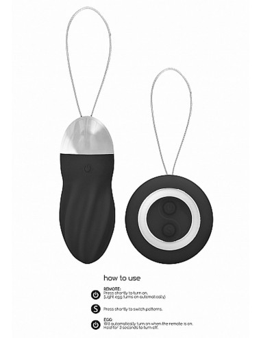 Wibrujące Jajeczko Zdalnie Sterowane George - Black - Wibratory Jajeczka - 9