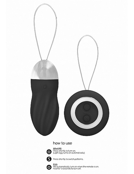 Wibrujące Jajeczko Zdalnie Sterowane George - Black - Wibratory Jajeczka - 9