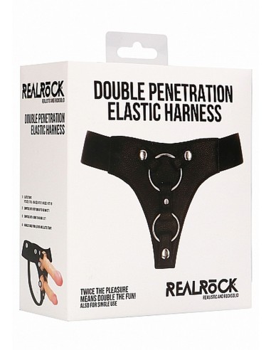 Double Penetration Harness - Black - Uprzęże Strapon - 2