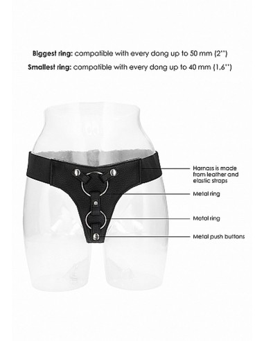 Double Penetration Harness - Black - Uprzęże Strapon - 8