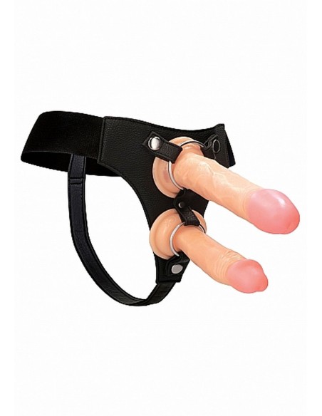 Double Penetration Harness - Black - Uprzęże Strapon - 9