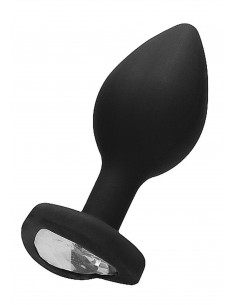 Diamond Heart Butt Plug - Regular - Black - Korki analne silikonowe - 1