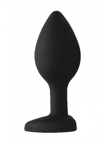 Diamond Heart Butt Plug - Regular - Black - Korki analne silikonowe - 5