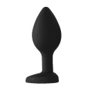 Diamond Heart Butt Plug - Regular - Black - 5