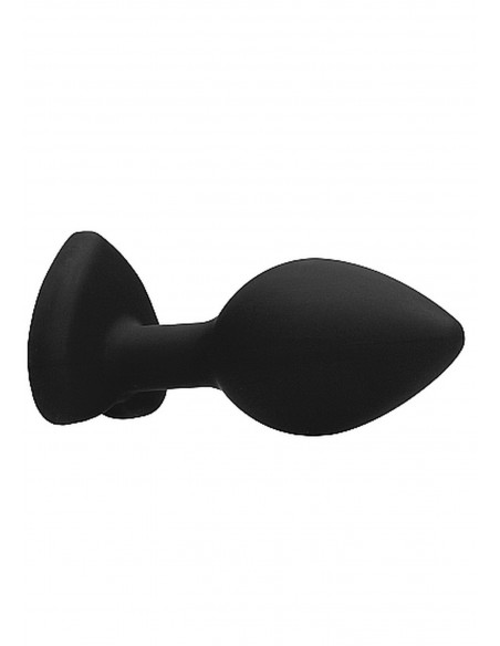 Diamond Heart Butt Plug - Regular - Black - Korki analne silikonowe - 7